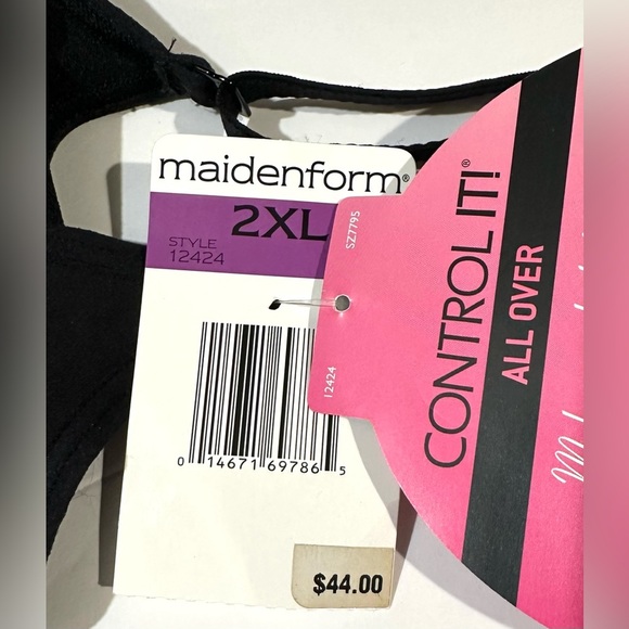 Maidenform Black Firm Control It All Over Firm Control Full Slip Size 2XL WYOB - Picture 9 of 13